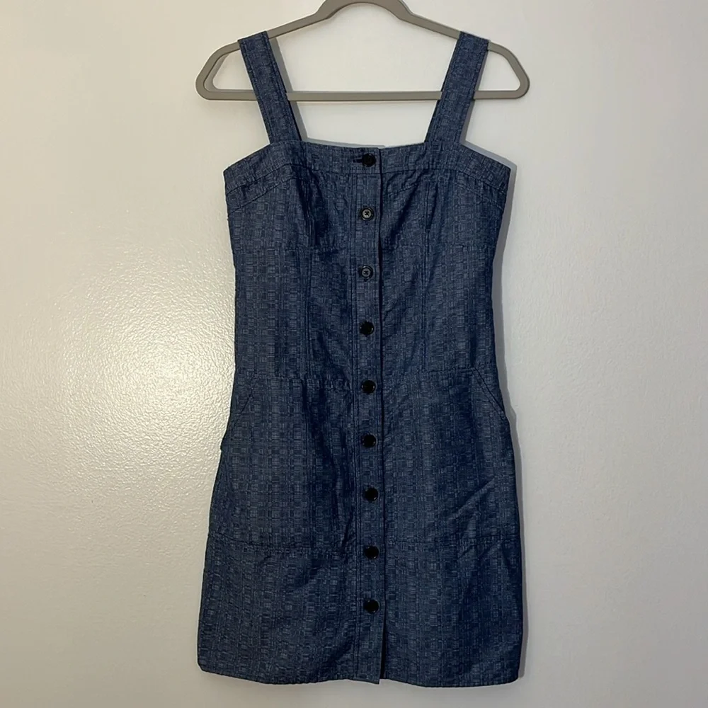 Derek Lam Crosby | DesigNation chambray cotton blend mini dress Women’s size 2 - Picture 2 of 10